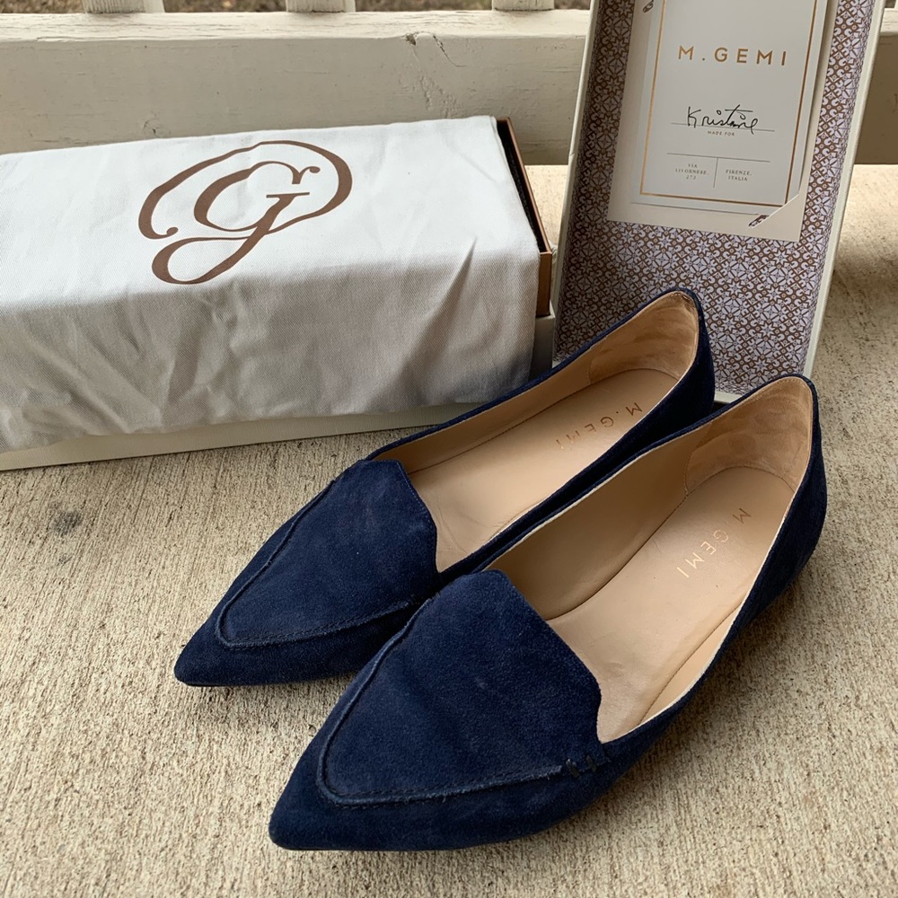 M. Gemi blue suede Stellato Sachetto